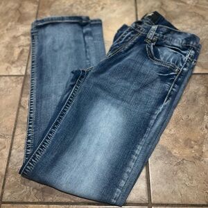 True Luck Jeans Mens 32x34 Blue Western Stretch Denim Pocket Stitching
